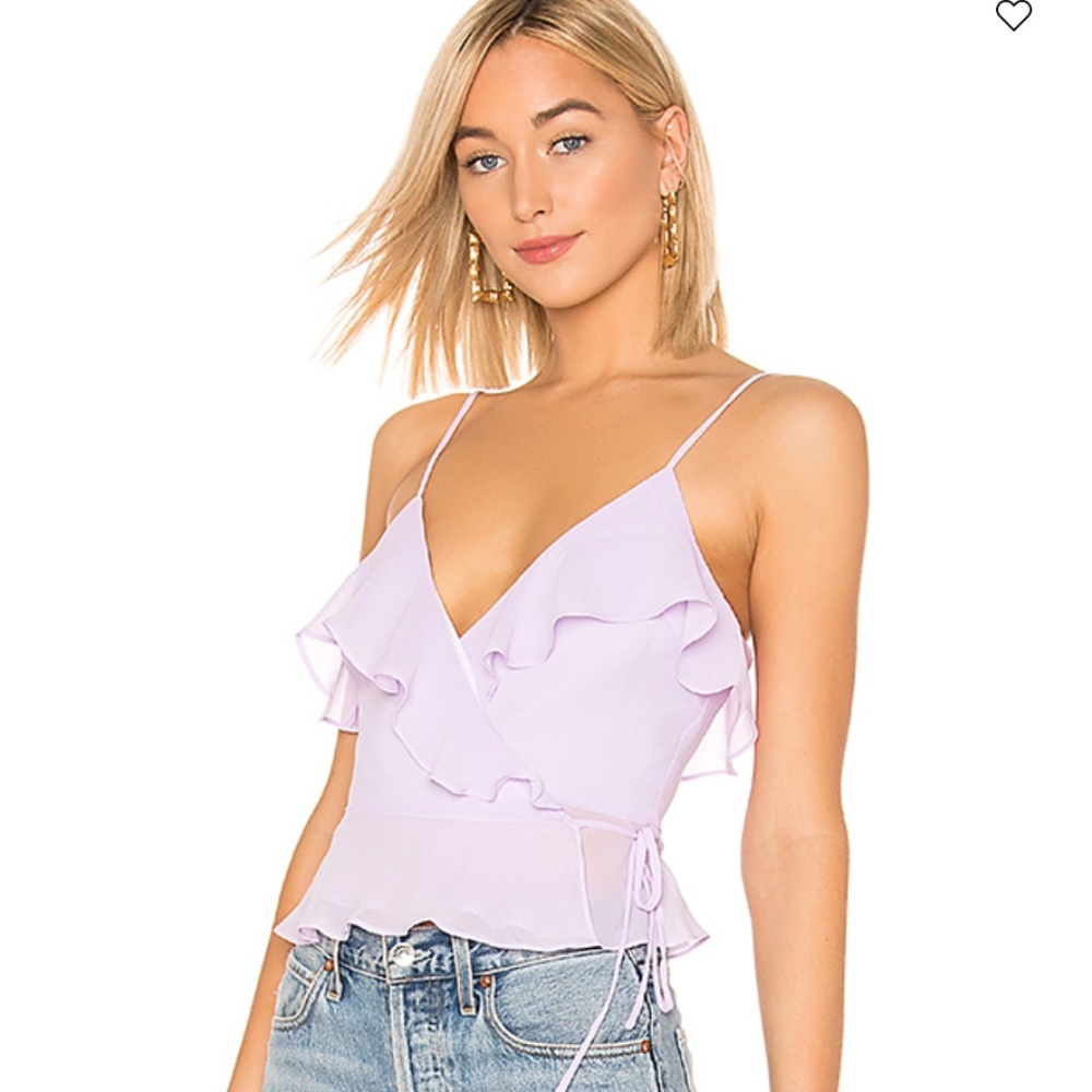 purple flowy top